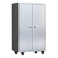 Chrome metalen dressoir met wielen moderne indoor dinerserver met kasten