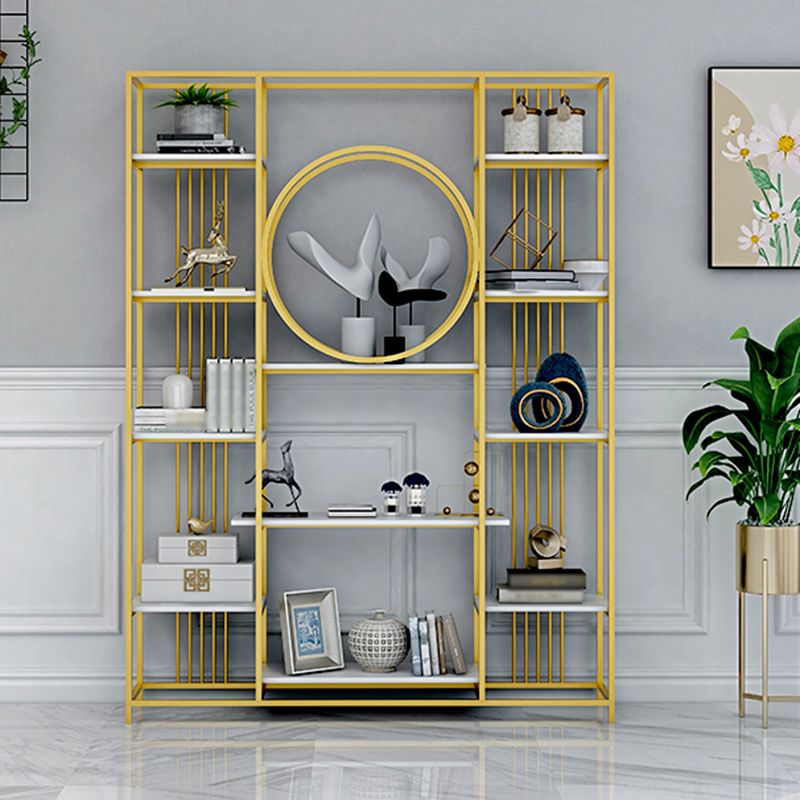 Glam Style Metal Bookshelf Etagere Open Shelf Bookcase for Home Clearhalo 'Bookcases' 'furn' 'furn_bookcases' 'Furniture' 'furniture_bookcases' 'Office Furniture' 1200x1200_bcc6f97d-c236-4c8c-aaf4-a3405fdc3b54