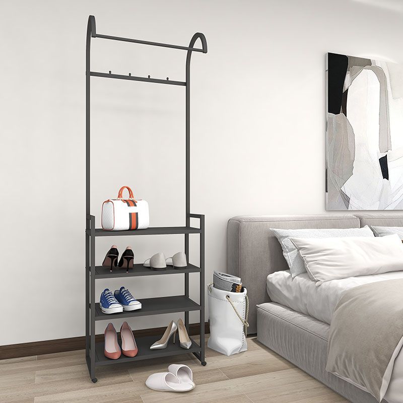 Luxurious Metallic Coat Hanger Free Standing Multicapa Estantes de diseño de la reverencia