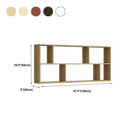 6 "/8" W moderne Holzbuchregal in der Wand montiert mit Regalen