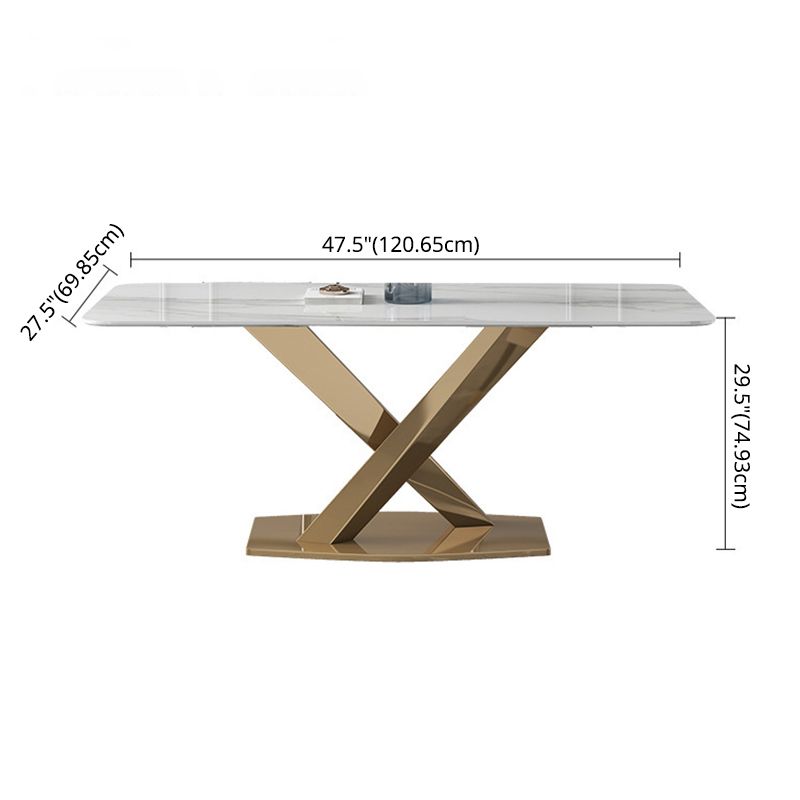 Modern Sintered Stone Dining¬†Room¬†Set with Rectangle Table and Gold LegsDining Table Furniture Clearhalo 'Dining Room Sets' 'Dining Tables & Seating' 'dining_room_set' 'furn' 'furn_dining_room_set' 'Furniture' 'furniture_dining_room_set' 'Kitchen & Dining Furniture' 'kitchen&dining_furn' 'kitchen' 1200x1200_bcc7e288-5660-46a0-bfbc-fcbb797484ca
