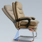 Modern Office Chair No Wheels Padded Arms Upholstered No Distressing Desk Chair