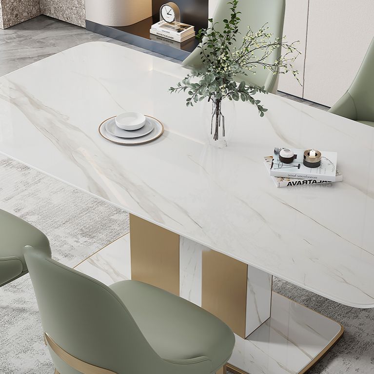 Designer Style Sintered Stone Top Dining Set Rectangle 1/2/5/6 Pieces Table with Chairs Clearhalo 'Dining Room Sets' 'Dining Tables & Seating' 'dining_room_set' 'furn' 'furn_dining_room_set' 'Furniture' 'furniture_dining_room_set' 'Kitchen & Dining Furniture' 1200x1200_bcc8b7d2-7f0f-4ada-9bed-226cbf0cab3b