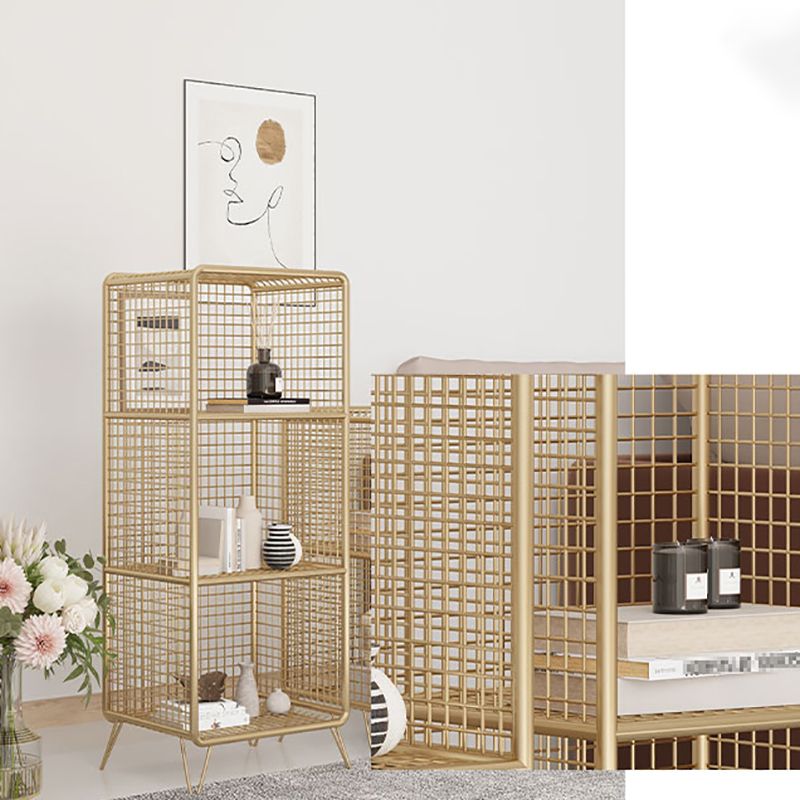 Glam Iron Standard Bookshelf Gold and Black Vertical Bookcase for Bedroom Clearhalo 'Bookcases' 'furn' 'furn_bookcases' 'Furniture' 'furniture_bookcases' 'Office Furniture' 1200x1200_bcc8d59d-3797-4a06-9eec-bcd04afdc7da