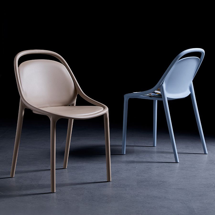 Contemporary Style Stackable Dining Chair Plastic Open Back Side Chair Clearhalo ' kitchen&dining_furn' 'Dining Chairs' 'Dining Tables & Seating' 'dining_chair' 'furn' 'furn_dining_chair' 'Furniture' 'furniture_dining_chair' 'Kitchen & Dining Furniture' 'kitchen' 1200x1200_bcc8e78d-59aa-46fc-9f67-3a9e8217b9fb