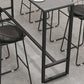 Stone Rectangle Bar Table Contemporary Bar Table with Black Base Clearhalo 'Bar Furniture' 'Bar Tables' 'bar_tables' 'furn' 'furn_bar_tables' 'Furniture' 'furniture_bar_tables' 'Kitchen & Dining Furniture' 1200x1200_bcc8e7ff-c0ed-408e-8725-8183648c711e