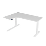 Bureau d'ordinateur de réglage de la hauteur électrique en L Bureau de base en acier en forme d'acier en L