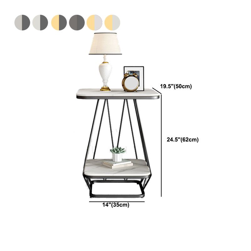 Metall Nachttisch unterer Regal Akzenttisch Nachttisch für Schlafzimmer