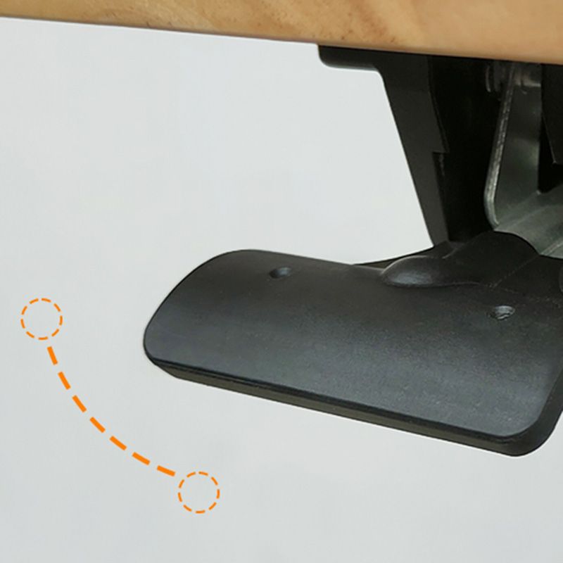 Escritorio moderno de madera maciza con escritorio base de forma de metal de metal