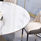 Metal Dining Table Extendable Pedestal Dining Table for Kitchen
