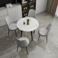 Metal and Stone Table Glam Style Minimalist Family Round Dining Table