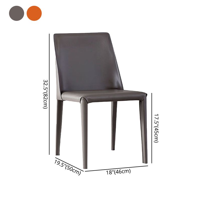 Modern Style Home Side Chair Solid Back Metal Upholstered Dining Room Chair Clearhalo ' kitchen&dining_furn' 'Dining Chairs' 'Dining Tables & Seating' 'dining_chair' 'furn' 'furn_dining_chair' 'Furniture' 'furniture_dining_chair' 'Kitchen & Dining Furniture' 'kitchen' 1200x1200_bcccd0b4-a2ce-49a5-9e97-8167e85253d6