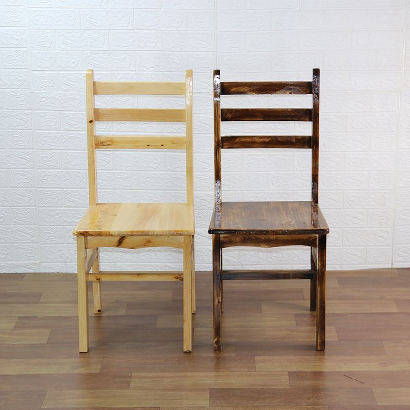 Ladder achterkant stoel vast houten eetkamerstoel voor eetkamer