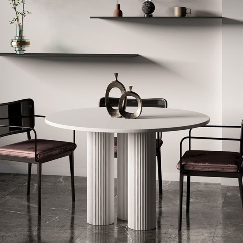 Moderner Stil Round Rock Slate/Holztisch mit 3 Beinen Basis Couchtisch