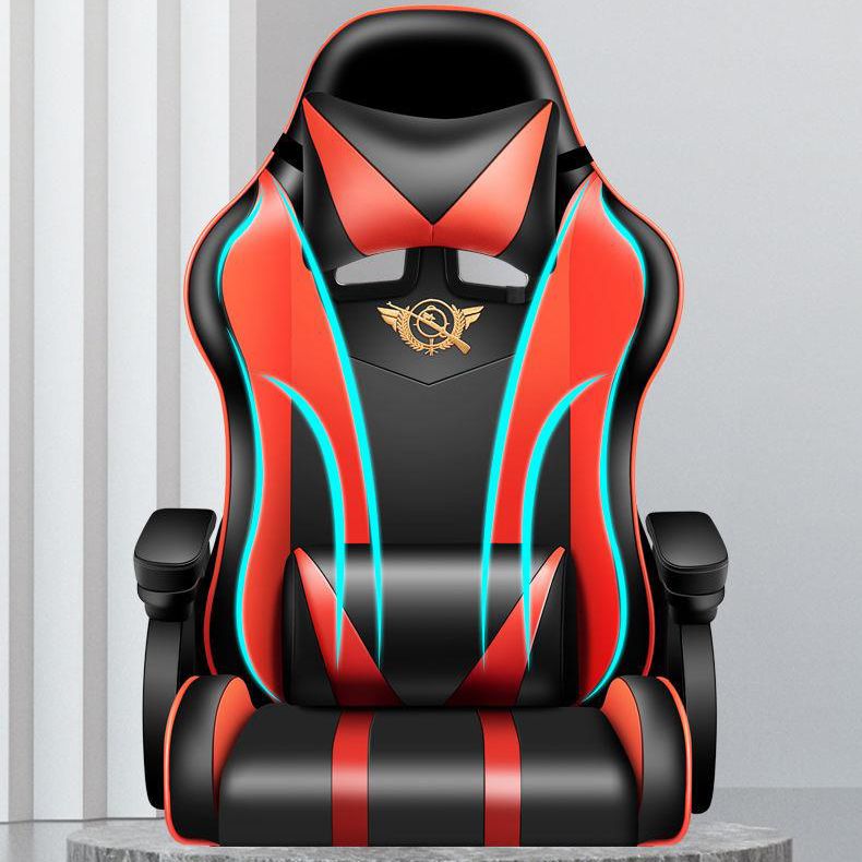 Swivel gamingstoel met zwarte nylon frame moderne computerbureau stoel met wielen