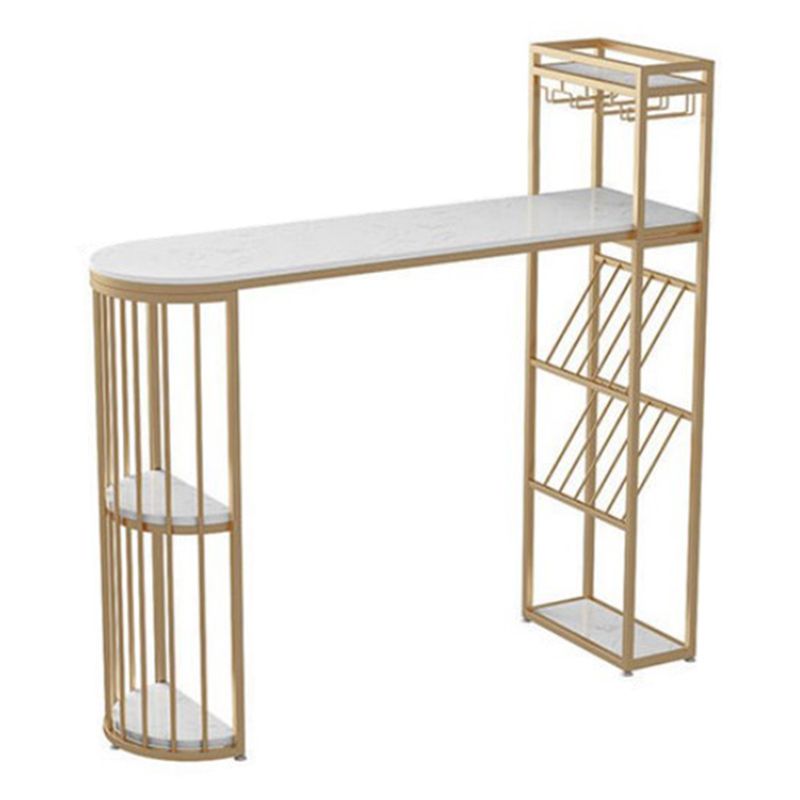 Tableau de bar de style luxe léger Tableau de bistrot en marbre artificiel de hauteur de 42 pouces