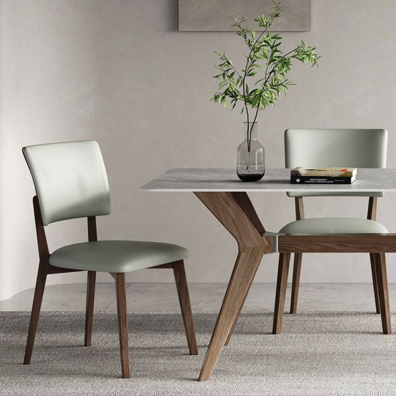 Set di tavoli da pranzo in pietra grigio moderno 1/4/5 pezzi set da pranzo con sedie in pelle