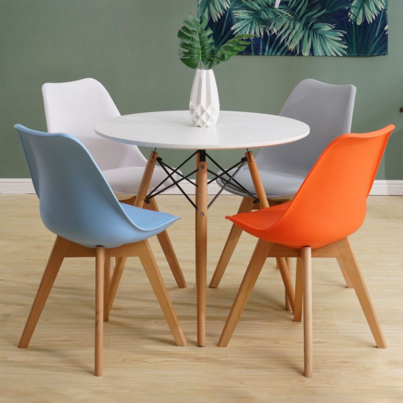 Scandinavian Restaurant Wood Side Chair Colorful Solid Back Dining Chair Clearhalo ' kitchen&dining_furn' 'Dining Chairs' 'Dining Tables & Seating' 'dining_chair' 'Furniture' 'furniture_dining_chair' 'Kitchen & Dining Furniture' 'kitchen' 1200x1200_bcd57bd7-5ffc-4b34-8ec6-9856437859c8