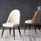 Nordic Glam Style Chair Dining Armless Chairs for Kitchen with Wooden Legs