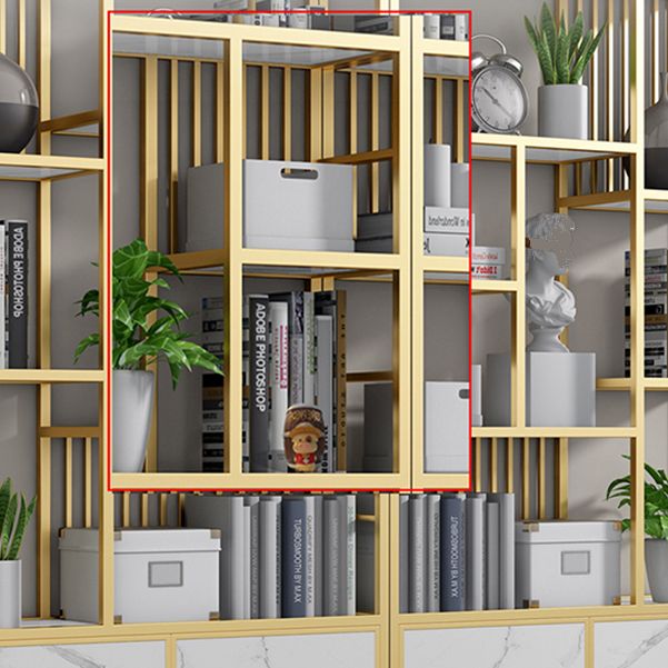 Contemporary 70.87" H Metal Shelf Open Bookcase for Living Room Clearhalo 'Bookcases' 'furn' 'furn_bookcases' 'Furniture' 'Office Furniture' 1200x1200_bcd69522-37ad-4cf2-9a00-4696cc7ddbb1