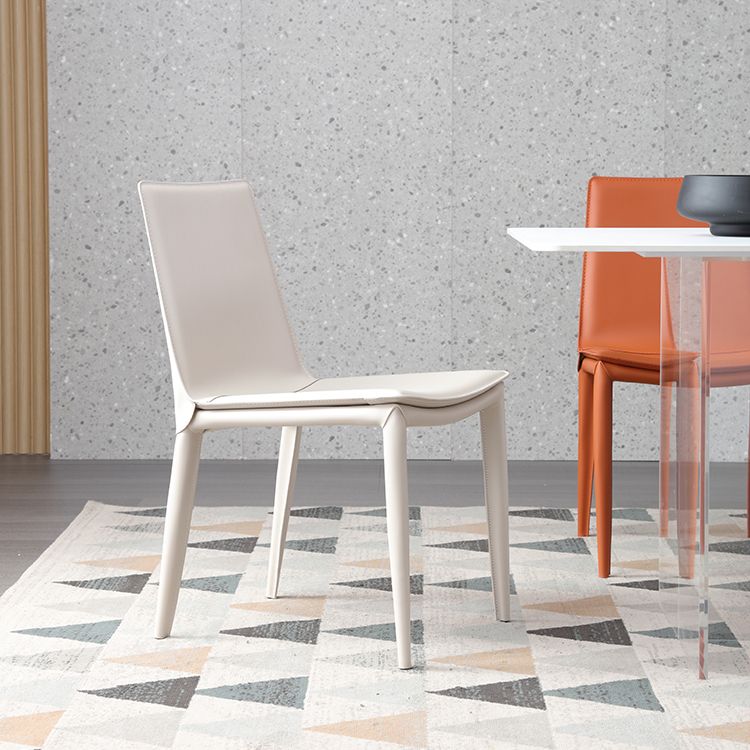 Contemporary Indoor Side Chair Solid Back Metal Upholstered Dining Room Chair Clearhalo ' kitchen&dining_furn' 'Dining Chairs' 'Dining Tables & Seating' 'dining_chair' 'furn' 'furn_dining_chair' 'Furniture' 'furniture_dining_chair' 'Kitchen & Dining Furniture' 'kitchen' 1200x1200_bcd6d861-5d46-48df-97b6-1807e2fccdbb