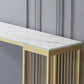 Rectangular Artificial Marble Pub Table Luxurious Bistro Table with Double Pedestal Clearhalo 'Bar Furniture' 'Bar Tables' 'bar_tables' 'furn' 'furn_bar_tables' 'Furniture' 'Kitchen & Dining Furniture' 1200x1200_bcd75cd6-2792-4fd6-aa13-32e6602474d8