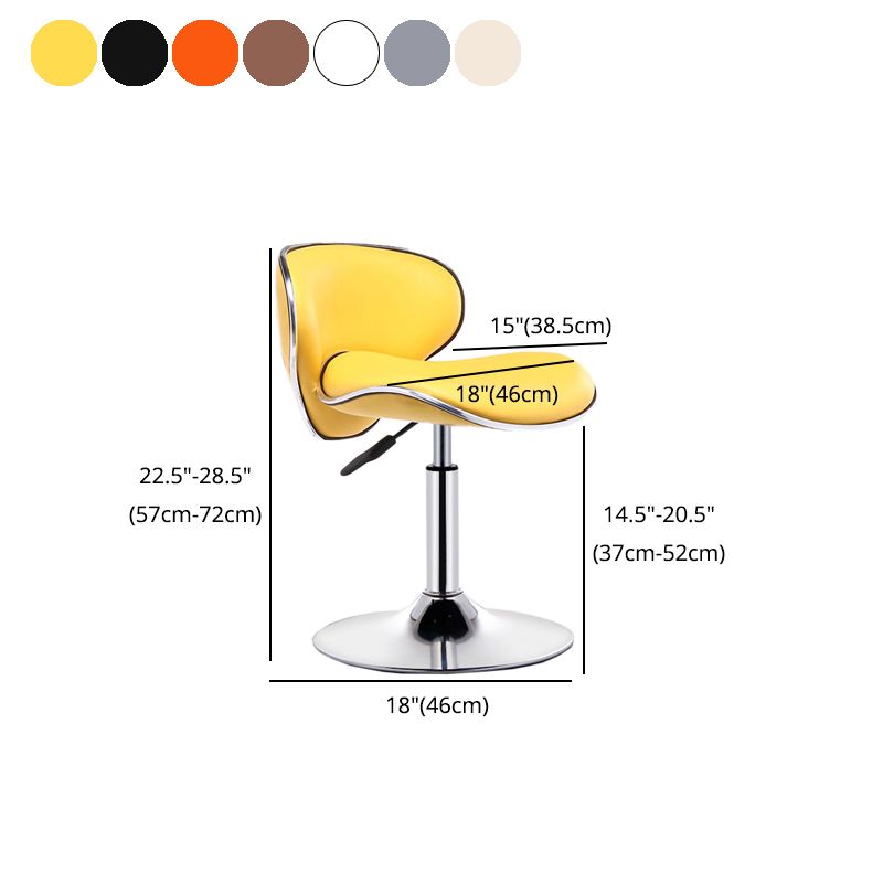 Modern Style Bar-stool with Adjustable Height Low Back Footrest Swivel for Counter Bar Clearhalo 'Bar Furniture' 'Bar Stools' 'bar_stools' 'furn' 'furn_bar_stools' 'furniture_bar_stools' 'Kitchen & Dining Furniture' 'kitchen&dining_furn' 'kitchen' 'kitchen_furn' Furniture' 1200x1200_bcd7bd9a-3079-4a76-a3f4-9db56b197f09