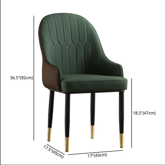 Contemporary Metal Dining Room Chairs Upholstered Dining Armchairs for Home Use Clearhalo ' kitchen&dining_furn' 'Dining Chairs' 'Dining Tables & Seating' 'dining_chair' 'furn' 'furn_dining_chair' 'Furniture' 'furniture_dining_chair' 'Kitchen & Dining Furniture' 'kitchen' 1200x1200_bcda7dee-ead8-47fb-a49c-869aed03341a