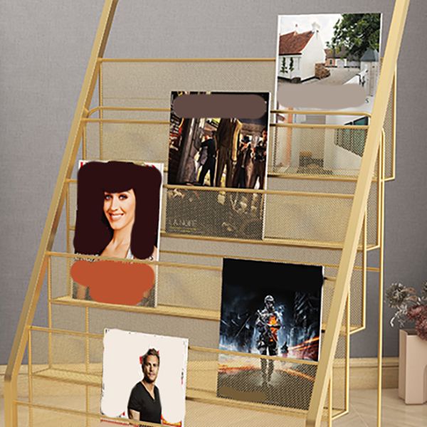 Industrial Iron Ladder Bookshelf Closed Back Vertical Bookshelf for Home Clearhalo 'Bookcases' 'furn' 'furn_bookcases' 'Furniture' 'furniture_bookcases' 'kitchen' 'kitchen_bookcases' 'Living Room Furniture' 'Office Furniture' 1200x1200_bcdc405a-00b5-4de6-89c5-83be2c0f92cc