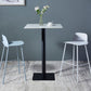 Industrial Black Iron Bar Dining Table Stone Top Engineered Wood Indoor Bistro Table Clearhalo 'Bar Furniture' 'Bar Tables' 'bar_tables' 'furn' 'furn_bar_tables' 'Furniture' 'furniture_bar_tables' 'Kitchen & Dining Furniture' 1200x1200_bcdcc6e4-4ad6-48e3-a87c-723943091a5e