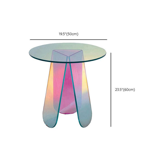 Luxurious Acrylic Side Table Round/Oval Side End Snack Table Clearhalo 'Coffee & Accent Tables' 'End & Side Tables' 'end_side_tables' 'furn' 'furn_end_side_tables' 'Furniture' 'Living Room Furniture' 1200x1200_bcddd536-fffd-4c2a-a04b-e3153f9b88d0