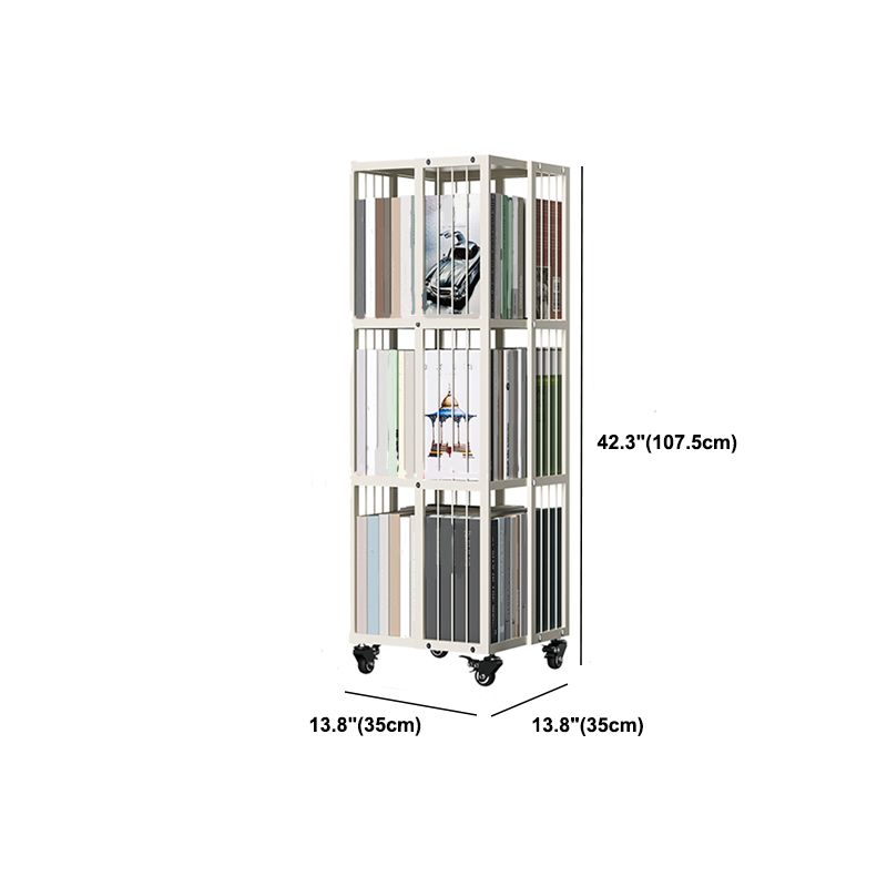 Bookcase di libreria in metallo moderno standard chiuso in brunish