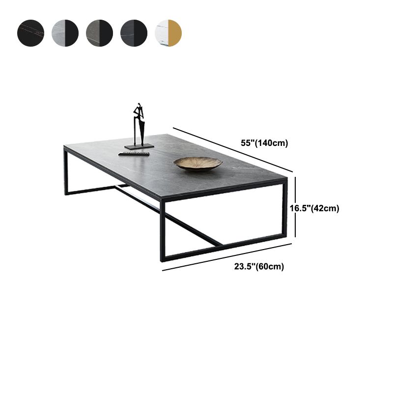 Trestle Type/frame Base Rectangular Slate Table Board Glam Style Coffee Table Clearhalo 'Coffee & Accent Tables' 'Coffee Tables' 'coffee_tables' 'furn' 'furn_coffee_tables' 'Furniture' 'Living Room Furniture' 1200x1200_bcdffcf2-cfbd-4280-b3a5-fedfb531f6e4