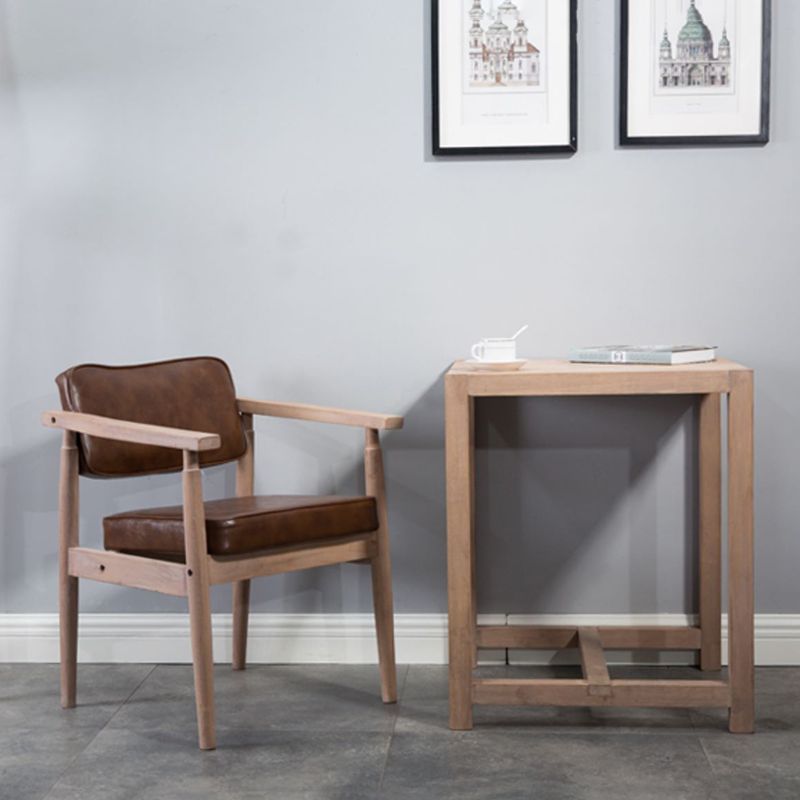 Country Style Home Arm Chair Open Back Wood Upholstered Single Dining Room Chair Clearhalo ' kitchen&dining_furn' 'Dining Chairs' 'Dining Tables & Seating' 'dining_chair' 'furn' 'furn_dining_chair' 'Furniture' 'furniture_dining_chair' 'Kitchen & Dining Furniture' 'kitchen' 1200x1200_bce063b6-a26a-41e9-aaa1-31202d27e95e