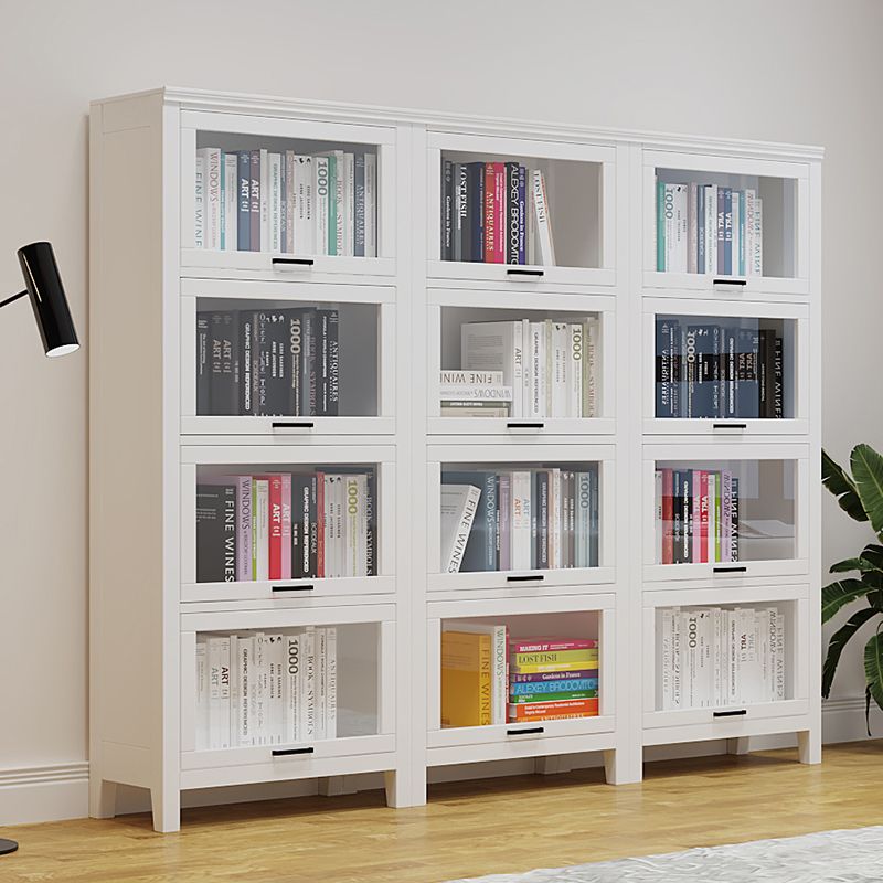 11.81"W Bookcase Contemporary Style Solid Wood Bookshelf for Home Office with Doors Clearhalo 'Bookcases' 'furn' 'furn_bookcases' 'Furniture' 'Office Furniture' 1200x1200_bce34c31-2430-4526-a148-a5d7ef895277