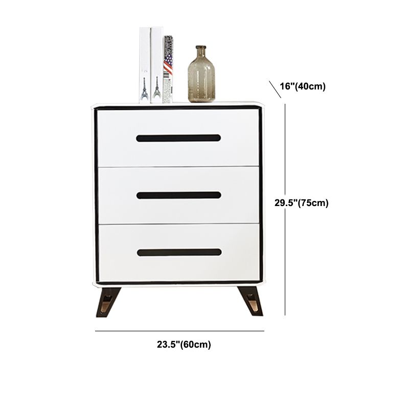 16" W Modern Storage Chest Dresser White Vertical Storage Chest with 3/4/5 Drawers Clearhalo 'Bedroom Furniture' 'Dressers & Chests' 'dressers_chests' 'furn' 'furn_dressers_chests' 'Furniture' 1200x1200_bce4f8de-aadd-4c18-b086-c545abd22621