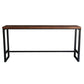 Ensemble de Table de Bar industriel 1/6 pièces, Table de comptoir rectangulaire en bois de pin avec tabourets hauts