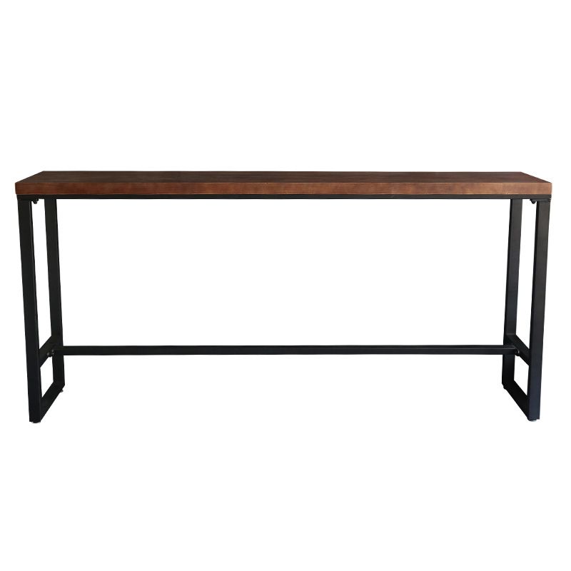 Ensemble de Table de Bar industriel 1/6 pièces, Table de comptoir rectangulaire en bois de pin avec tabourets hauts
