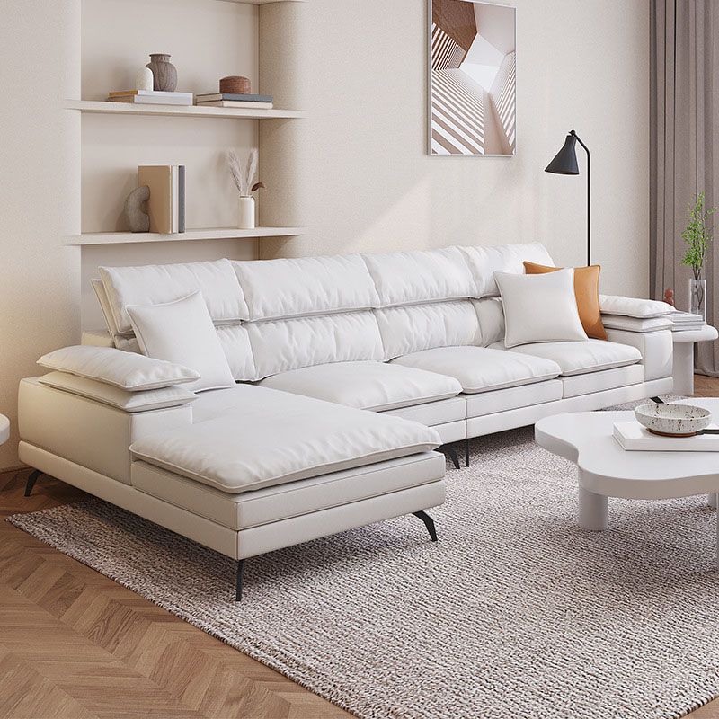 36 "H Contemporáneo de sofá de cuero de cuero Sectional