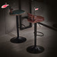Modern Wood Bar Stool Iron Legs Low Back Nail-head Trim Counter Stool with Cushion Clearhalo 'Bar Furniture' 'Bar Stools' 'bar_stools' 'furn' 'furn_bar_stools' 'furniture_bar_stools' 'Kitchen & Dining Furniture' 'kitchen&dining_furn' 'kitchen' 'kitchen_furn' Furniture' 1200x1200_bce89813-60d7-4899-bc56-61c85dddc1f6