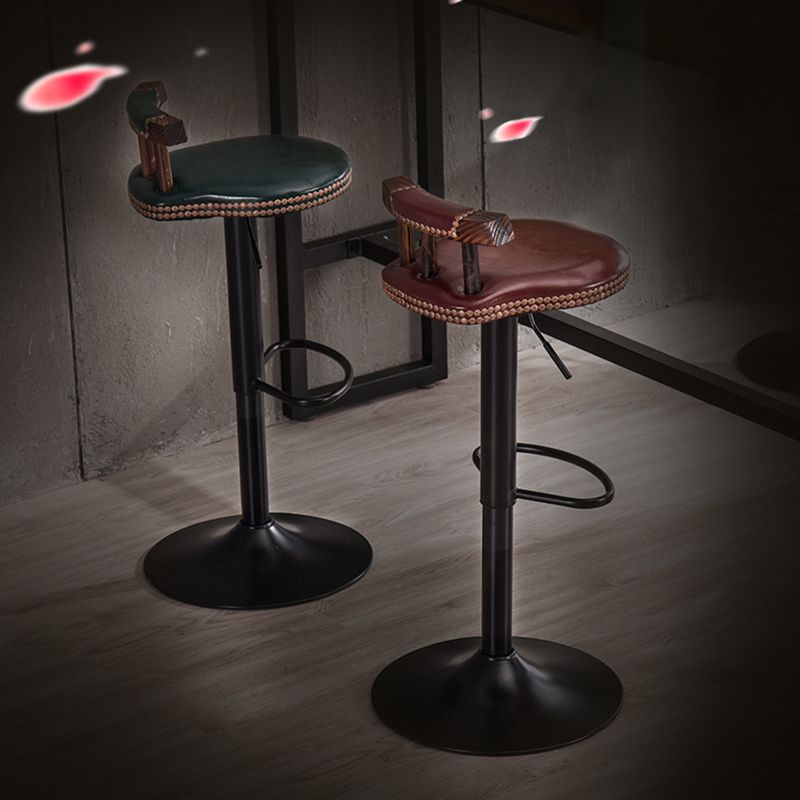 Modern Wood Bar Stool Iron Legs Low Back Nail-head Trim Counter Stool with Cushion Clearhalo 'Bar Furniture' 'Bar Stools' 'bar_stools' 'furn' 'furn_bar_stools' 'furniture_bar_stools' 'Kitchen & Dining Furniture' 'kitchen&dining_furn' 'kitchen' 'kitchen_furn' Furniture' 1200x1200_bce89813-60d7-4899-bc56-61c85dddc1f6