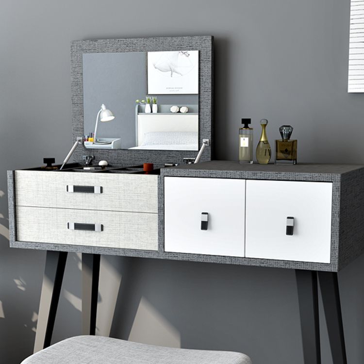 Tavolo da toeletta da toeletta da toeletta per trucco in legno massiccio con cassetti