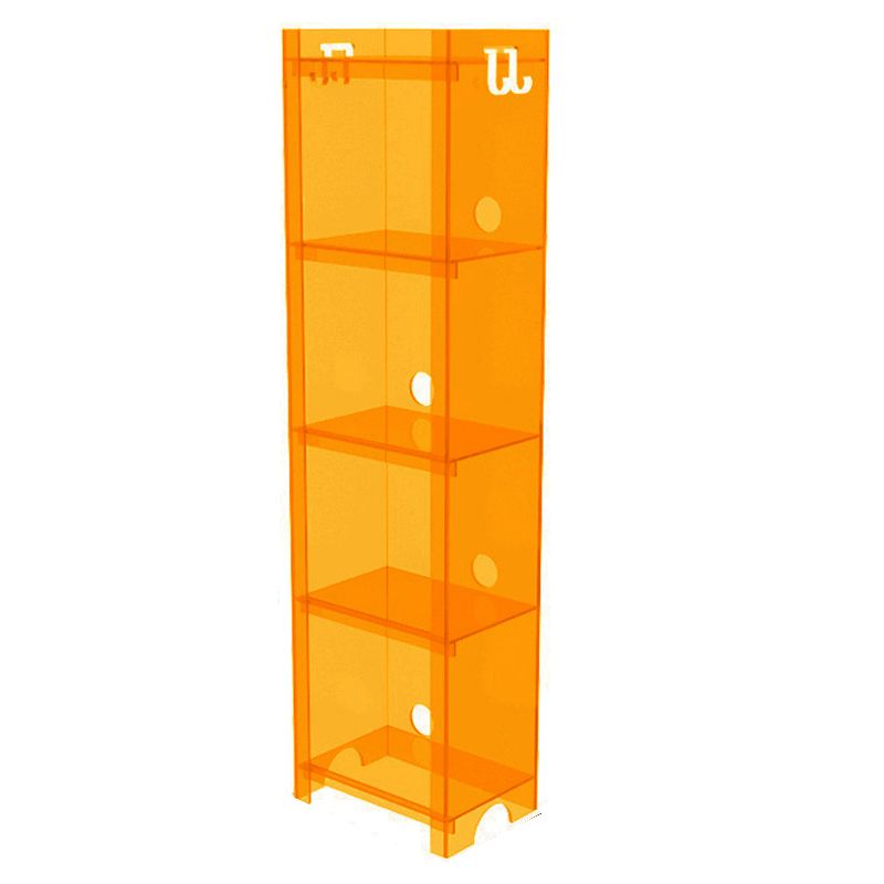 Glam Closed Back Standard Bookshelf Shelves Included Acrylic Bookcase