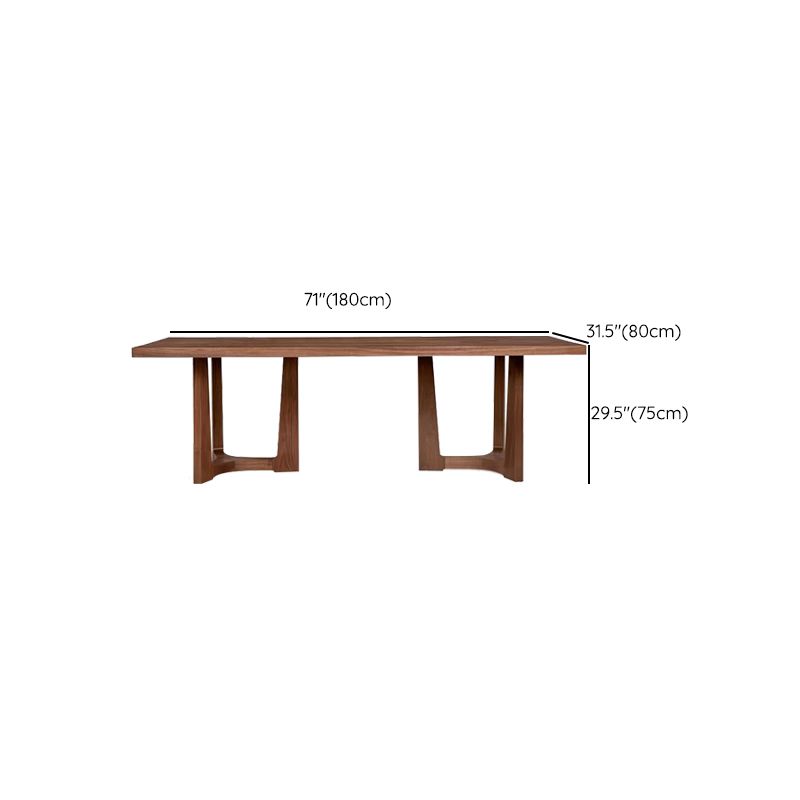Rectangular Shaped Modern Office Table Wooden Writing Desk in Brown