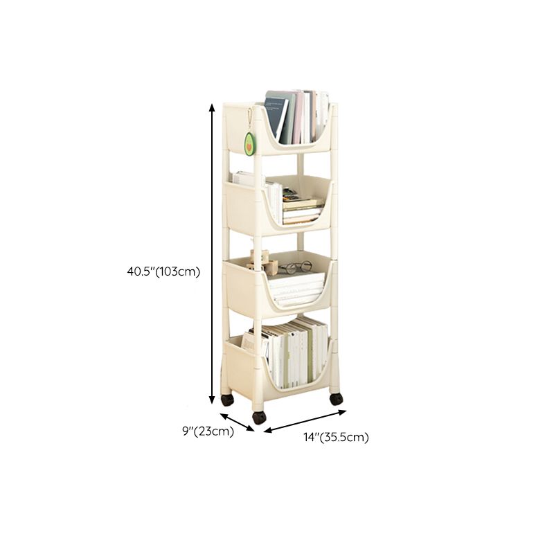Contemporary Bookcase Vertical Plastic Book Shelf for Study Room Clearhalo 'Bookcases' 'furn' 'furn_bookcases' 'Furniture' 'Office Furniture' 1200x1200_bcec36a3-c3e1-4656-b0e7-a2e5c5d20326