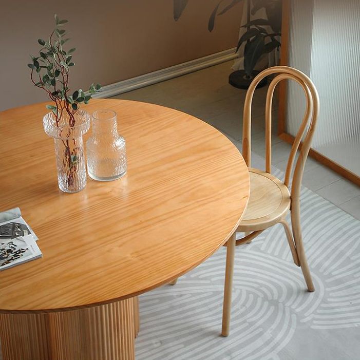 Minimalistische ronde eettafelset 1/2/3/4/5/7-delige grenen dinetteset