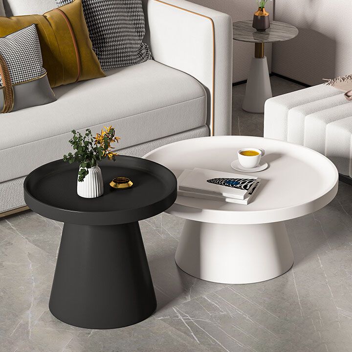Metal Accent Side Table Table Pedestal Tray Top Side End Snack Table Clearhalo 'Coffee & Accent Tables' 'End & Side Tables' 'end_side_tables' 'furn' 'furn_end_side_tables' 'Furniture' 'Living Room Furniture' 1200x1200_bcefc97f-4e33-4244-a156-7fc34317e7ab