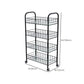Contemporary Metal Bookcase Standard Open Back Bookshelf with Shelves