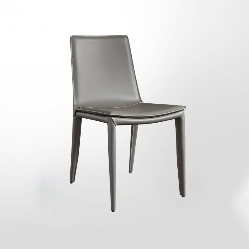 Contemporary Leather Curved Side Chair Matte Finish Parsons Chair Clearhalo ' kitchen&dining_furn' 'Dining Chairs' 'Dining Tables & Seating' 'dining_chair' 'furn' 'furn_dining_chair' 'Furniture' 'furniture_dining_chair' 'Kitchen & Dining Furniture' 'kitchen' 1200x1200_bcf08817-9a0a-4765-abd4-3504e2bc78dc