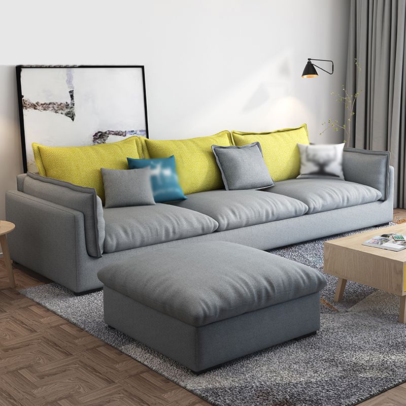 Living Room Gray Stationary Sofa Recessed Arm Standard Cushions Couch Clearhalo 'furn' 'furn_sofas' 'Furniture' 'furniture_sofas' 'Living Room Furniture' 'Sofa' 'sofas' 1200x1200_bcf09178-c73e-4ff2-9e0f-b181ee21e203